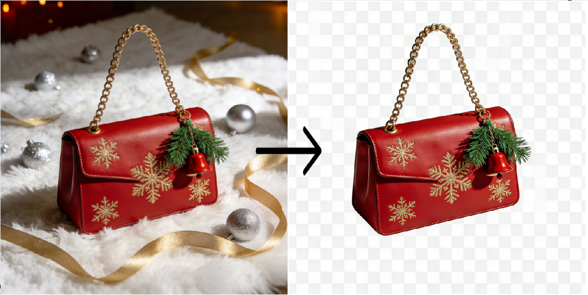 AI product background remover hero image showing before and after cutout for Amazon and Shopify sellers
